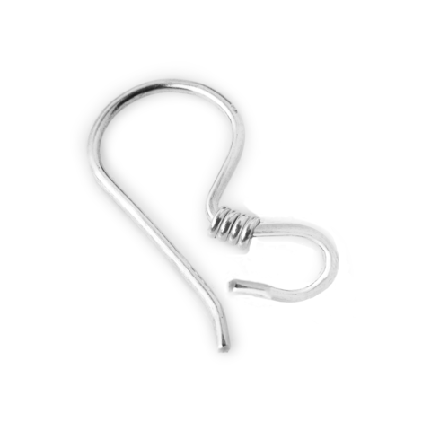 Cz Silver Finish Earrings Hook Type